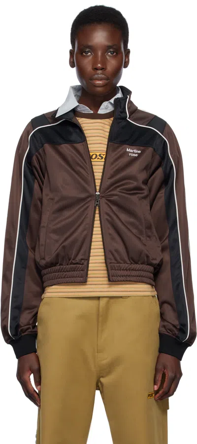 Martine Rose Brown Shrunken Track Jacket In Brw Brown