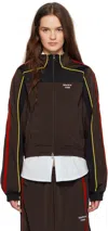 Martine Rose Brown Shrunken Track Jacket In Brown