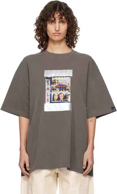 Martine Rose Brown S/s Oversized 'salon' T-shirt