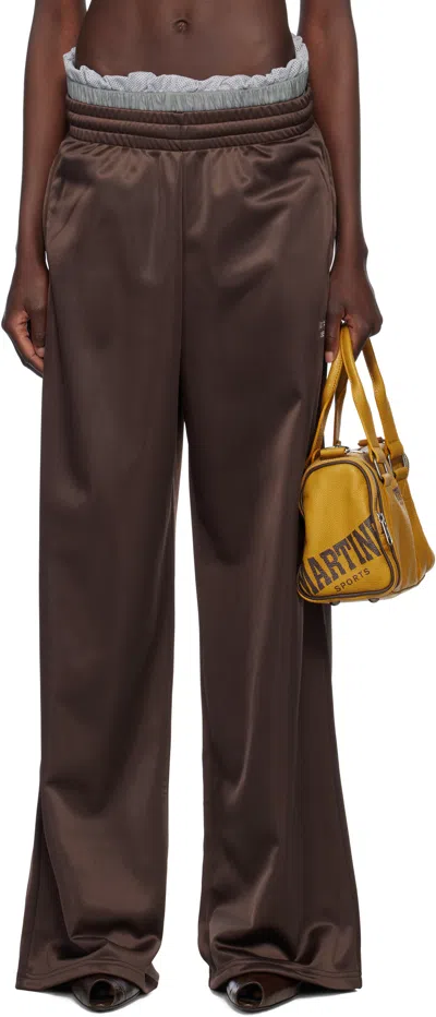 Martine Rose Brown Wide Leg Track Pants In Brw Brown
