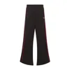 Martine Rose Wide-leg Casual Pants With Contrasting Side Stripes In Black