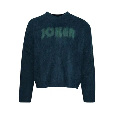 Pre-owned Martine Rose Brushed Mohair V-neck Jumper 'green/dark Green' | Men's Size L