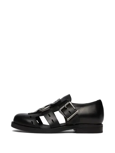 Martine Rose Buckle-fastening Derby Shoes In Black