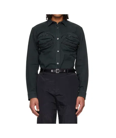 Martine Rose Bumbag Shirt In Green