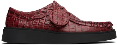 Martine Rose Burgundy Clarks Edition Torview Derbys