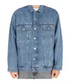 Martine Rose Buttoned Denim Jacket In Blue