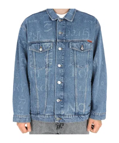 Martine Rose Buttoned Denim Jacket In Blue