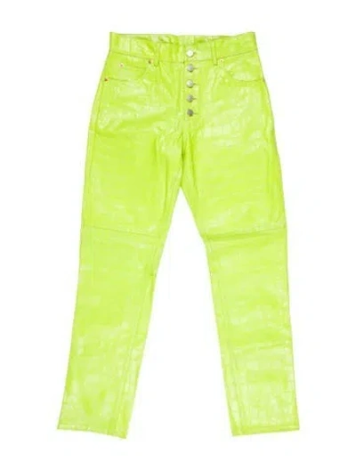 Pre-owned Martine Rose Calfskin Corduroy Pants In Green