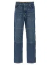 Martine Rose Reversible Camo Jeans Rivet Detailing In Blue