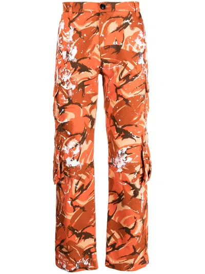 MARTINE ROSE CAMOUFLAGE-PRINT CARGO PANTS