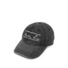 Martine Rose Logo-embroidery Denim Cap In Gray