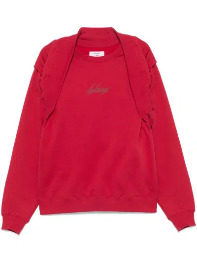 Martine Rose Celebration Crew Sweatshirt In 红色