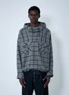 Martine Rose Check Hooded Sweatshirt In Gray