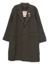 Martine Rose Check-pattern Coat In Brown