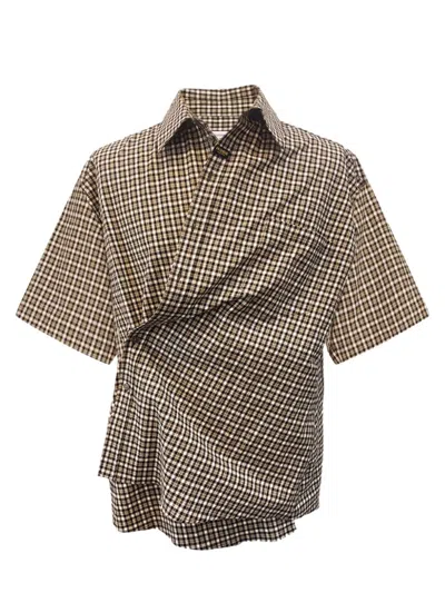 Martine Rose Check-pattern Short-sleeve Shirt In Green