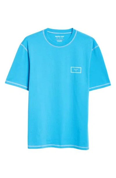 Martine Rose Classic Box Logo Cotton Graphic T-shirt In Blue