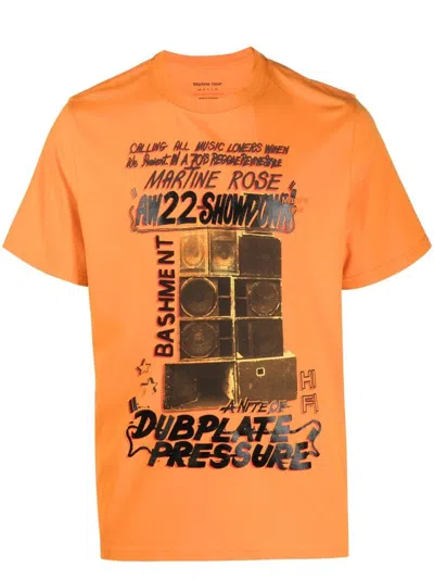 Martine Rose Classic Graphic-print T-shirt In Orange