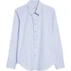Martine Rose Classic Logo Stripe Button-up Shirt In Blue