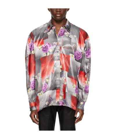 Martine Rose Classic Patterned Shirt In Gray