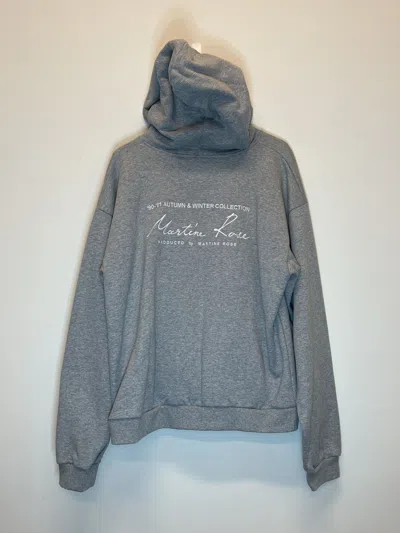 Pre-owned Martine Rose Classic Script Hoodie In Grey