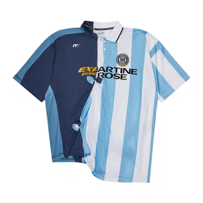Pre-owned Martine Rose Collage Football Top 'blue' | Men's Size L