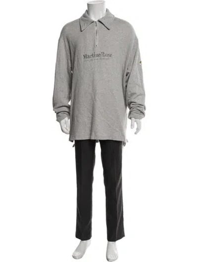 Pre-owned Martine Rose Collar Long Sleeve Sweatshirt In Grey