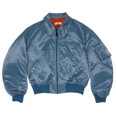 Pre-owned Martine Rose Collared Bomber 'petrol' In Blue