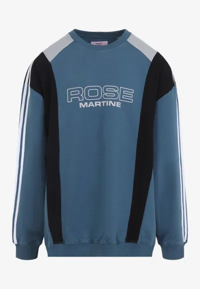 MARTINE ROSE COLOR-BLOCK LOGO SWEATSHIRT