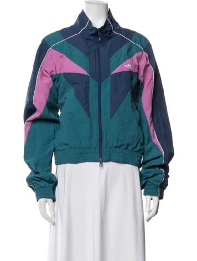 Pre-owned Martine Rose Colorblock Pattern Jacket In Blue