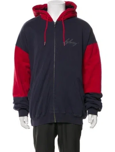 Pre-owned Martine Rose Colorblock Pattern Windbreaker In Blue