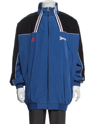 Pre-owned Martine Rose Colorblock Pattern Windbreaker In Blue