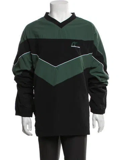 Pre-owned Martine Rose Colorblock Pattern Windbreaker W/ Tags In Black
