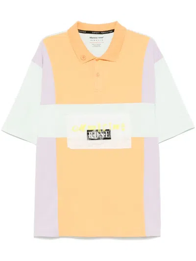Martine Rose Colourblock Polo Shirt In 橘色