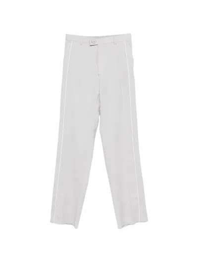 Martine Rose Contrasting-border Tailored Trousers In Gray