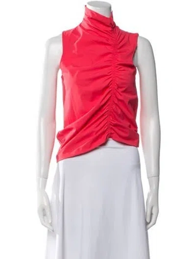 Pre-owned Martine Rose Cowl Neck Sleeveless Crop Top In Red