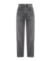 Martine Rose Crease-detail Denim Jeans In Gray