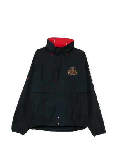 Martine Rose Crest-embroidered Anorak In Black