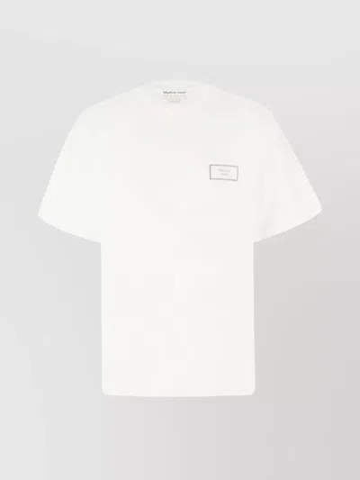 MARTINE ROSE CREW-NECK COTTON T-SHIRT LOGOED PRINT
