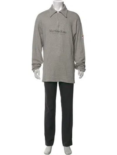 Pre-owned Martine Rose Crew Neck Long Sleeve Sweatshirt In Grey