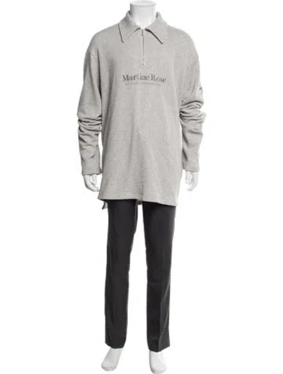 Pre-owned Martine Rose Crew Neck Long Sleeve Sweatshirt In Grey