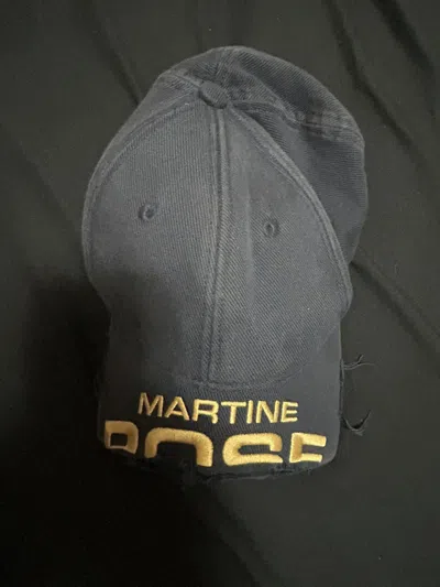 Pre-owned Martine Rose Cut Peak Cap In Blue