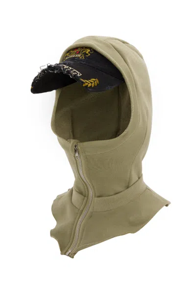 Martine Rose Cut Peak Hood In Brown