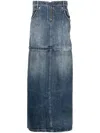 Martine Rose Jeansrock Mit Abnehmbarem Saum In Blue