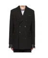 Martine Rose Striped Blazer Buttoned Cuffs In Black