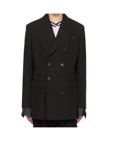 Martine Rose Double-breasted Blazer In Black
