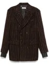 Martine Rose Double-breasted Blazer In Brown