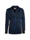 Martine Rose Double Breasted Jacket Blue And Black In Blue
