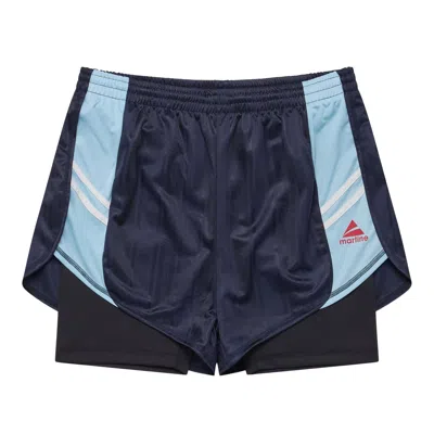 Pre-owned Martine Rose Double Football Short 'blue Navy' | Men's Size L