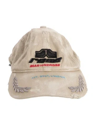 Pre-owned Martine Rose Embroidered Baseball Hat In Neutrals