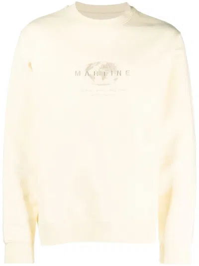 MARTINE ROSE EMBROIDERED-LOGO COTTON SWEATSHIRT